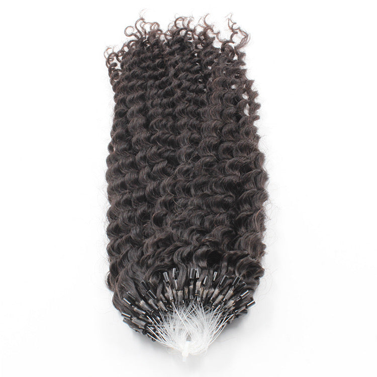 Cambodian Natural Curly Micro Loop Hair D.D. Daughters Lace Wig