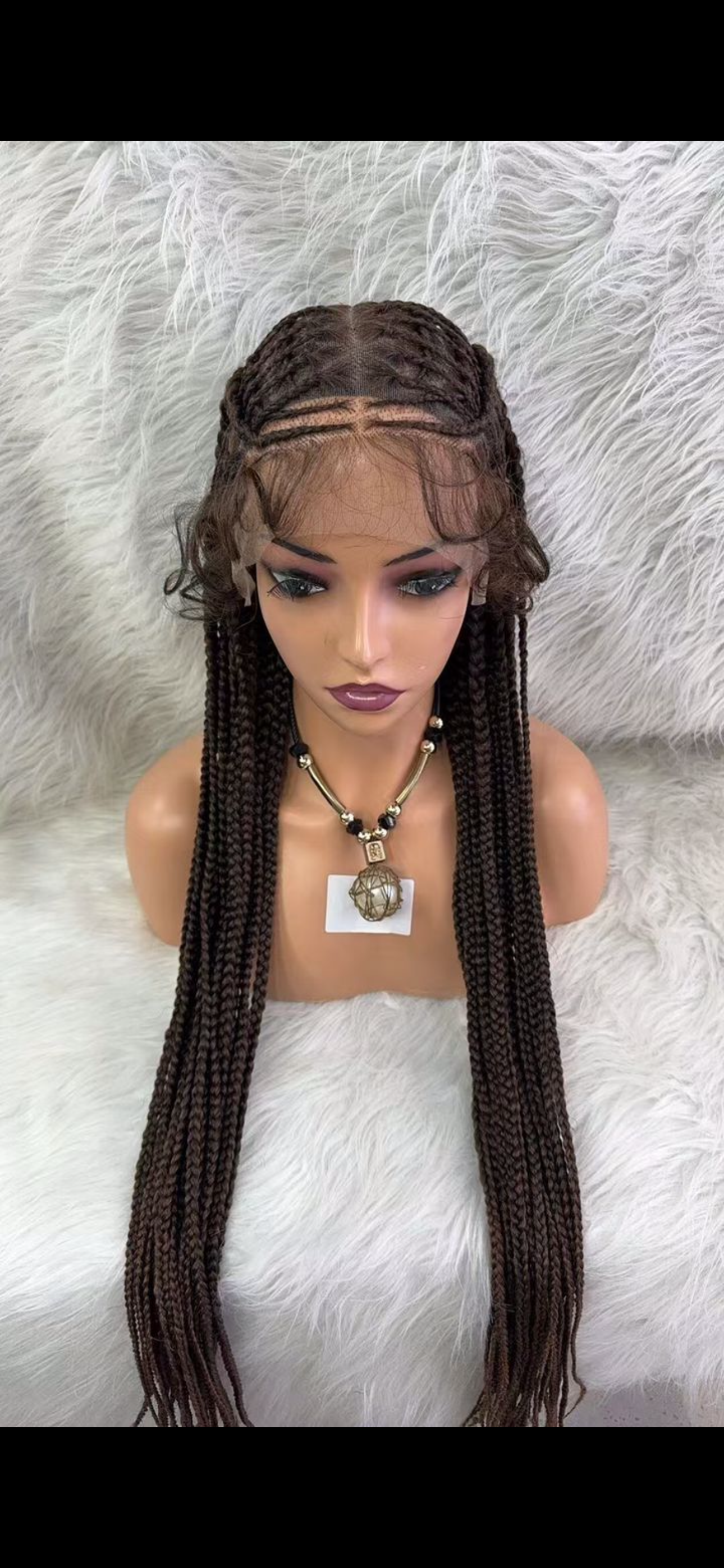 Half Up Cornrow Braid Style Wig-D.D. Daughters Lace Wig Beautique