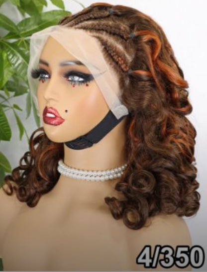 Braided Front Braid Style Wig w/Curls-D.D. Daughters Lace Wig Beautique