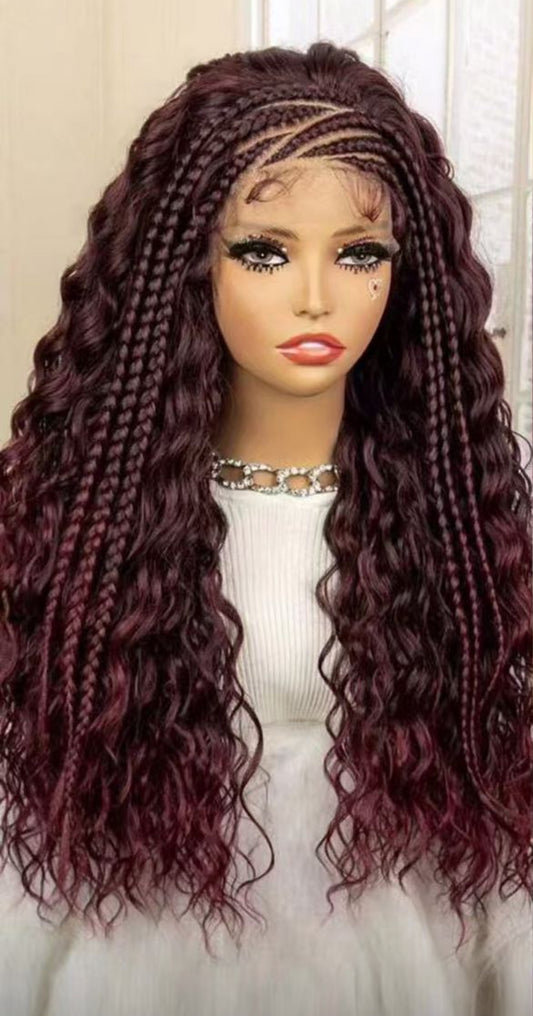 Water Wavy Lemonade Style Braid Wig-D.D. Daughters Lace Wig Beautique