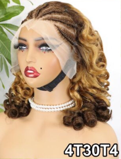 Braided Front Braid Style Wig w/Curls-D.D. Daughters Lace Wig Beautique