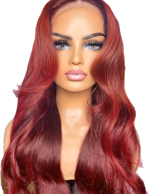 Shades of Red Custom Unit (preorder)-D.D. Daughters Lace Wig Beautique