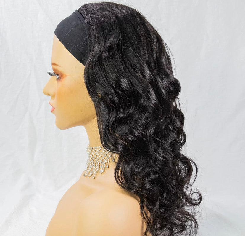 16" Brazilian Virgin Headband Wig- Body Wave-D.D. Daughters Lace Wig Beautique