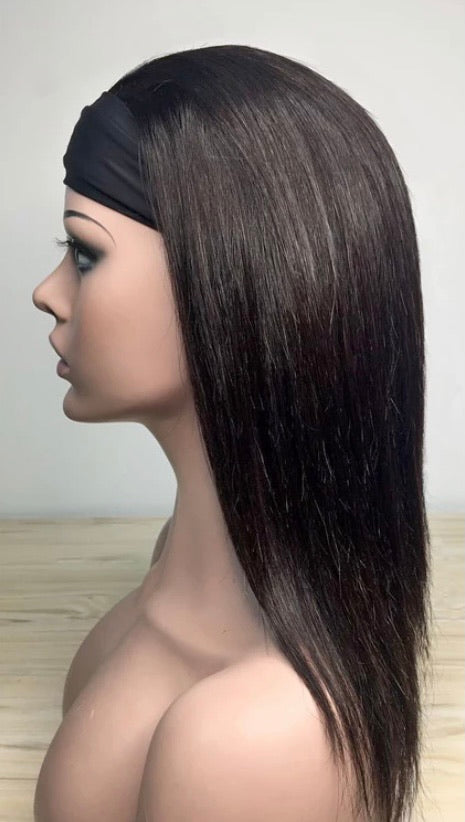 16" Brazilian Virgin Headband Wig- Straight-D.D. Daughters Lace Wig Beautique