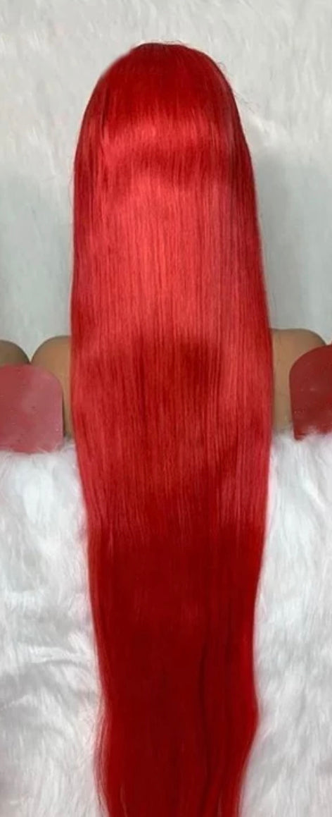 Red Straight Full Lace Wig-D.D. Daughters Lace Wig Beautique